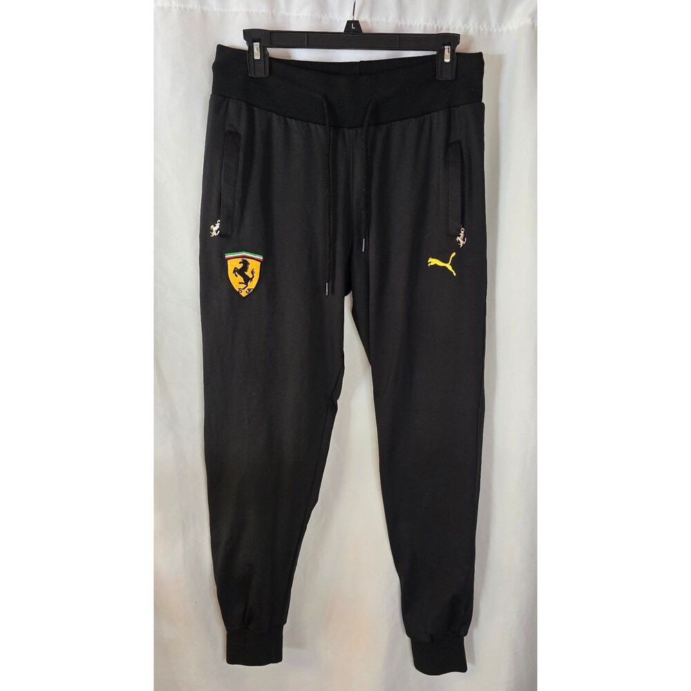 Woman's Black Yellow Red Stretchy Drawstring Jogger Track Pants NWOT